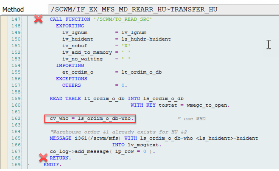 SAP EWM MFS rearrange multi-depth 25